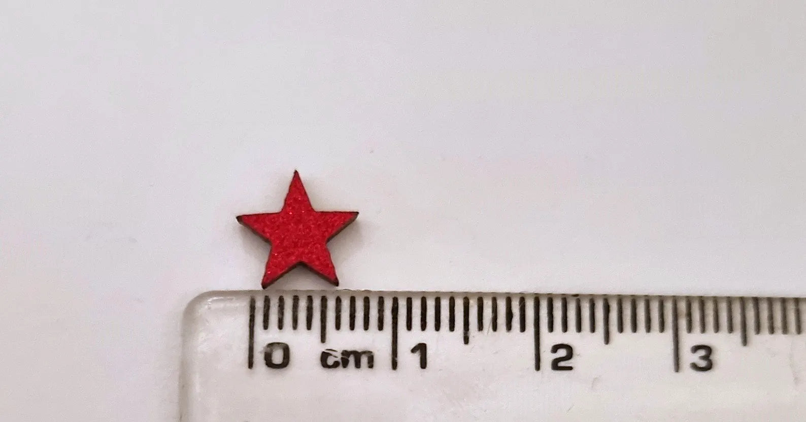Red - Black - Glitter Wooden Star Confetti: Shimmery Table Scatter, Craft Supplies, Black Shimmer Stars (0.9cm)