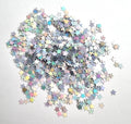 Iridescent Mini Star Confetti: 4mm Shiny Sprinkles for Crafts