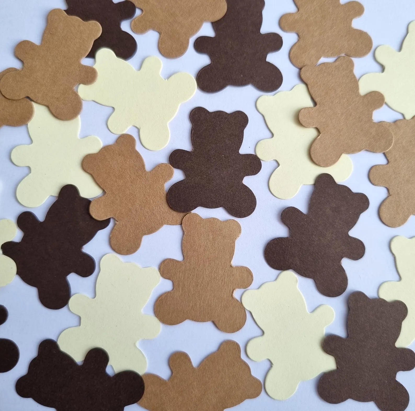 Teddy Bear Table Scatter - Birthday Party Confetti - Neutral Baby Shower Decor - Christening