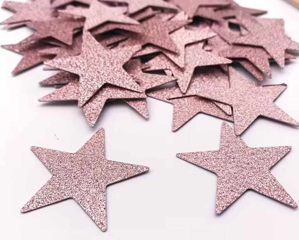 Glitter Star Confetti: Gold, Silver and Pink Party Decor
