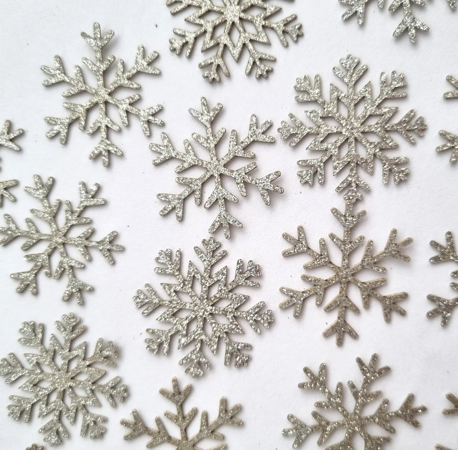 Glitter Snowflake Confetti Silver Gold Festive Decorations & Winter Party Table Scatter