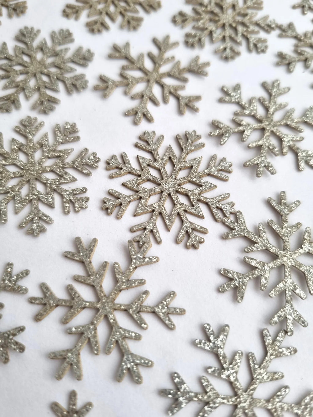 Glitter Snowflake Confetti Silver Gold Festive Decorations & Winter Party Table Scatter