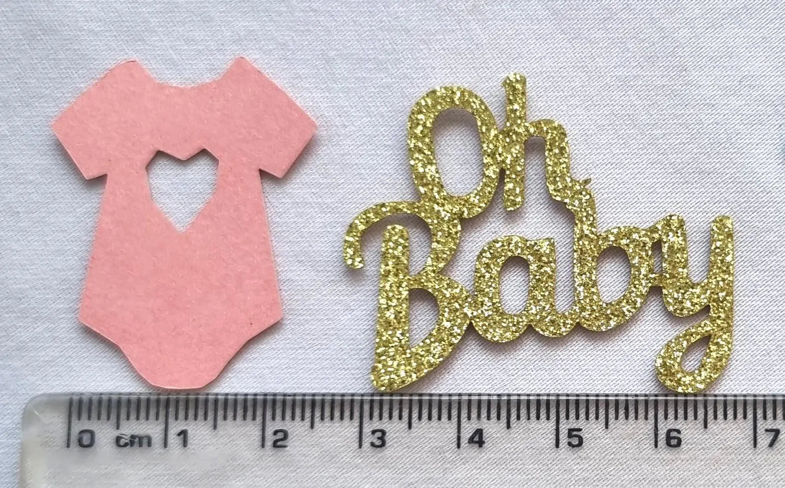 Pink & Gold Glitter Baby Shower Confetti